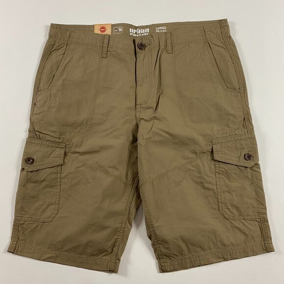 NWT Urban Pipeline UH Mini Ripstop Cargo Shorts Mens Size 36 Measures 39 Khaki - Picture 1 of 12